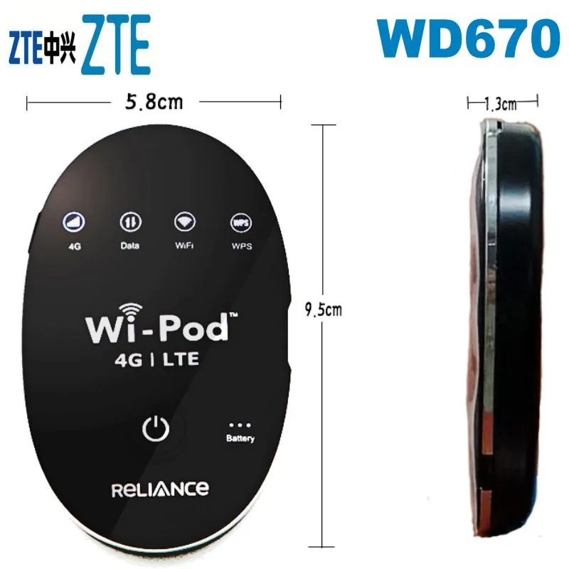 Лот из 1000 шт zte горячая Распродажа 150 Мбит WD670 WI POD Портативный 4G LTE Карманный wifi-роутер