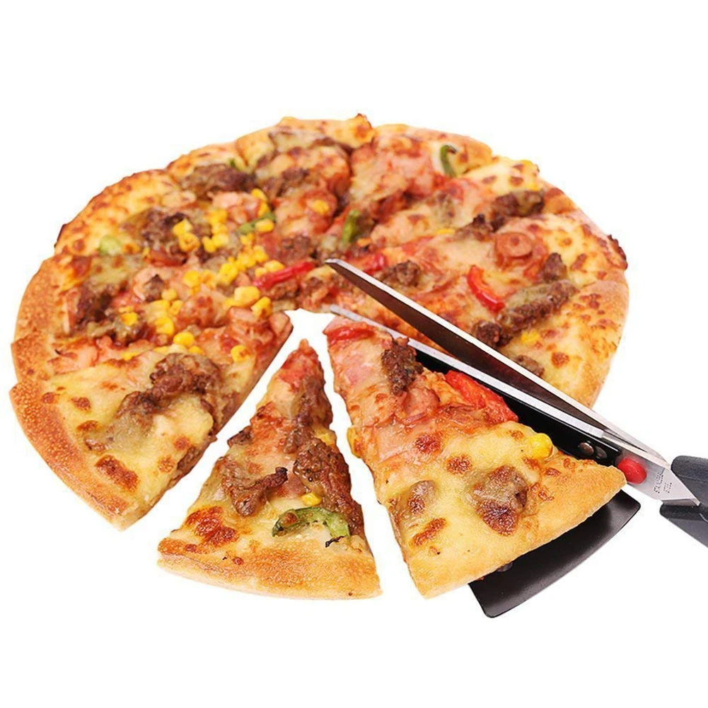Multifunctional Stainless Steel Heavy Duty Kitchen Scissors Pizza Easy Cutter With Spatula Tip Baking Accessories Colorful | Дом и сад