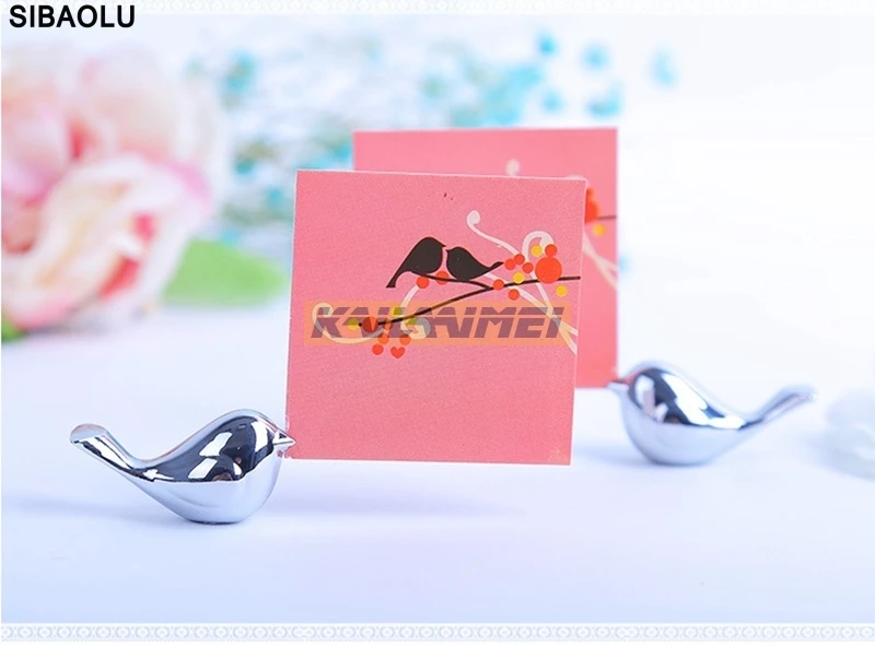 200 шт. новый дизайн любовь птица серебряные милый маленький свадьбы место