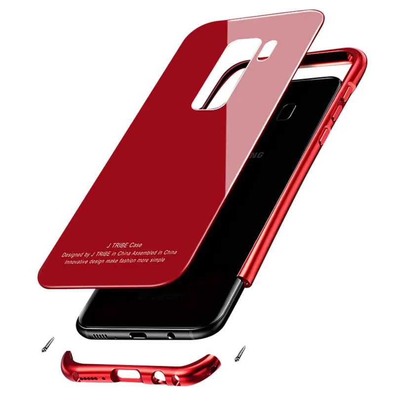 Чехол Portefeuille для Galaxy S9 Алюминиевый металлический противоударный чехол-бампер