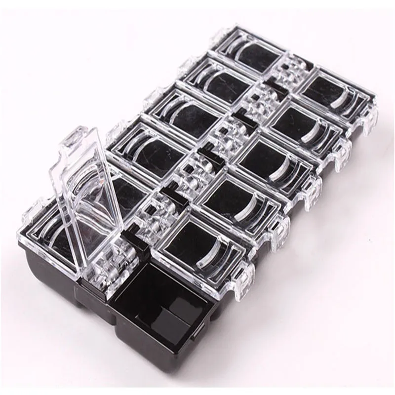 Пластиковая шкатулка для ювелирных украшений органайзер с 12 отделениями