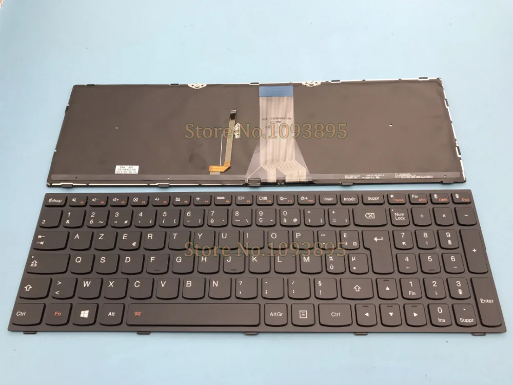 Новая Французская клавиатура Azerty для lenovo G50-80 G50-80 сенсорная французская раскладка клавиатуры ноутбука черная рамка с подсветкой