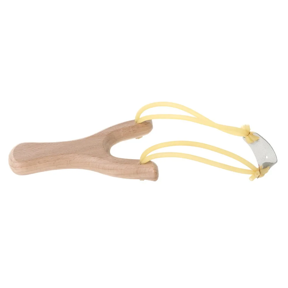 

Natural Wooden Slingshot Shot Brace Catapult With Rubber Band Shooting Balls For Hunting Sports Practice Outdoor Entertainment