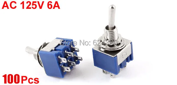 

Рычажный переключатель DPDP 2P2T Вкл/вкл 2 двухпозиционный фиксатор 6 контактов 6a 125 В переменного тока x ( 100 шт./лот) 1 упаковка