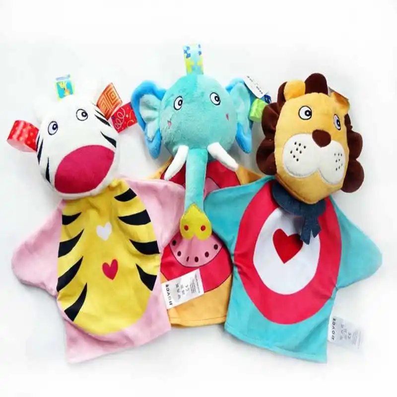 Детские милые животные плюшевые игрушки комфортное полотенце с музыкальная