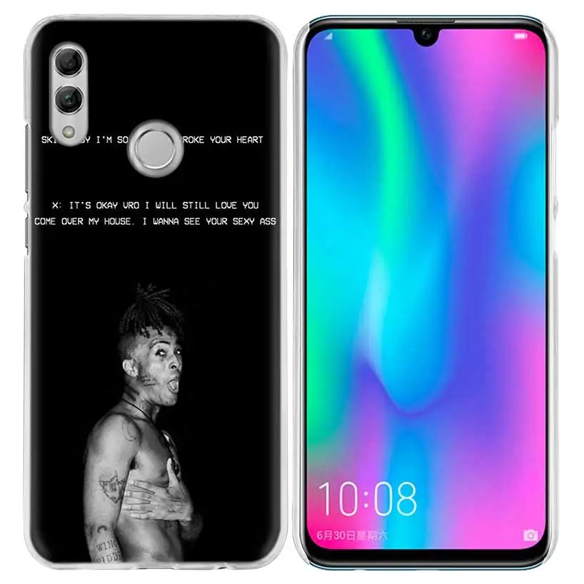 02 Чехол Rap Singer XXXTentacion для huawei Honor 8X Y9 9 10 Lite Play 8C 8S 8A Pro V20 20i 10i Y6 Y7 жесткий чехол для телефона из поликарбоната - Цвет: 02