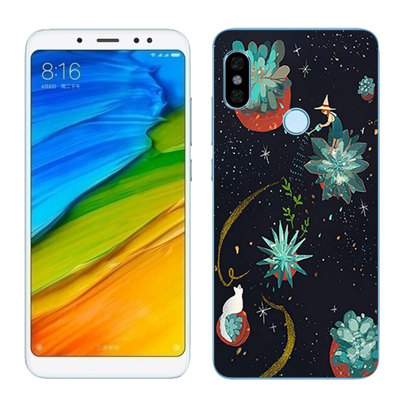 Чехол для Redmi Note 5 Pro 64 ГБ силиконовая задняя крышка с изображением туманности Xiaomi
