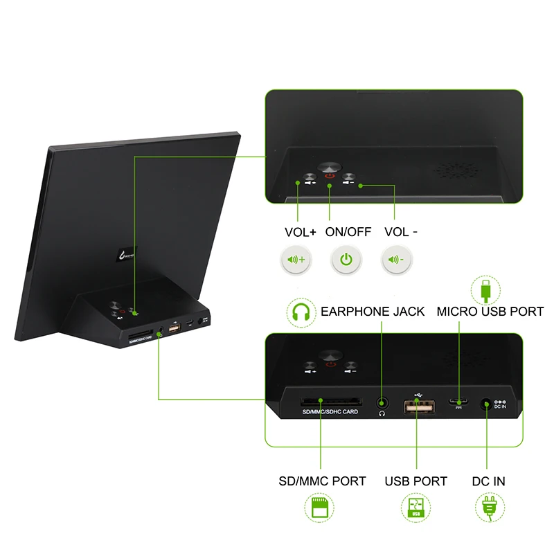 Цифровая фоторамка 10 &quotкартина будильник MP3 MP4 Видео Movie Player книги удаленного