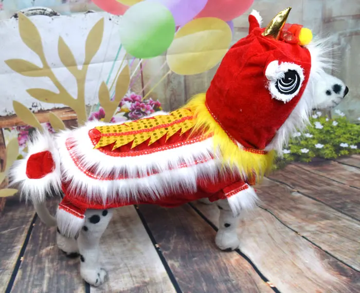 Bigeyedog забавная Одежда для собак зимняя Китайская одежда домашних животных на