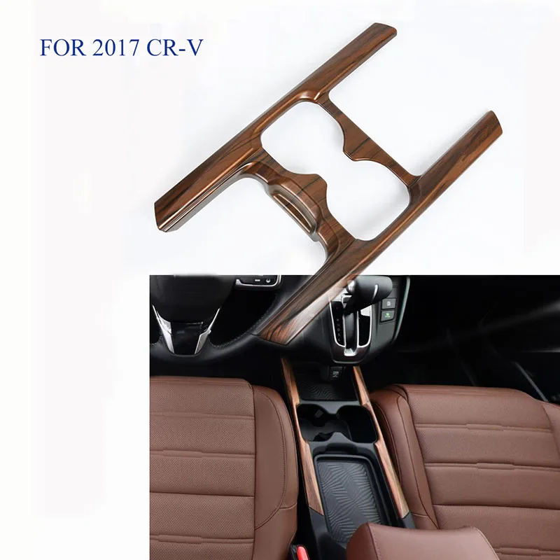 

Car Styling FIT For Honda CR-V CRV 2017 Car Console Water Cup Holder Cover Trim Decoration Frame ABS Interior Molding Sticker