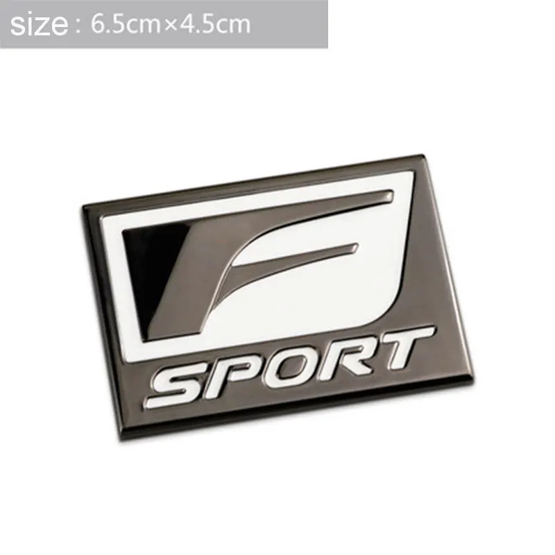 Для Lexus F sport логотип наклейка значок для автомобиля эмблема металлическая наклейка для IS ISF GS RX RX300 RX350 ES IS250 ES350 LX570 CT200 автомобильный Стайлинг - Название цвета: Черный