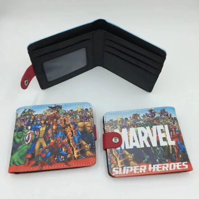 Детские кошельки на застежке с персонажем marvel super hero для мужчин и женщин, игровой кошелек-клатч pokemon go, кошельки - Цвет: 1