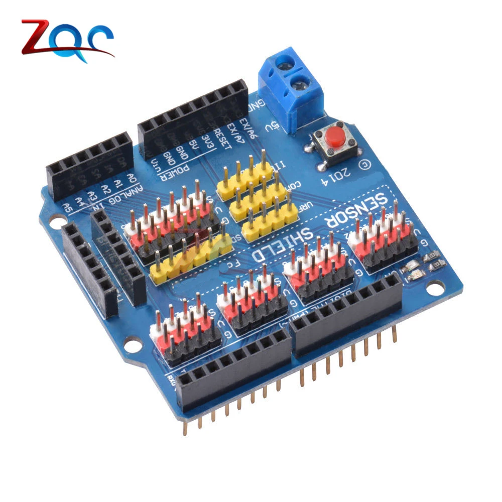 V5 Датчик Щит Плата расширения щит для Arduino UNO R3 V5.0 электронный модуль Датчик Щит V5 Плата расширения один
