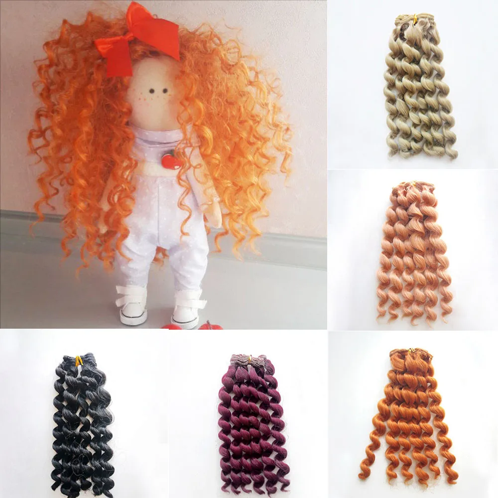 Куклы парики волосы 1 шт. 20 см волосы утки для Kurhn BJD SD Pullip Blyth американская Кукла Высокая температура волокна куклы аксессуары DIY Волосы