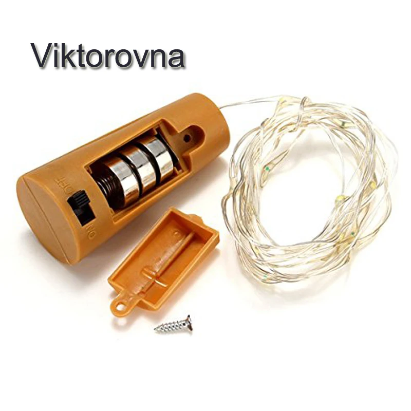 2 м 20 LED Медный провод Micro Звездное свет с бутылкой Фиксаторы для Стекло Craft бутылка