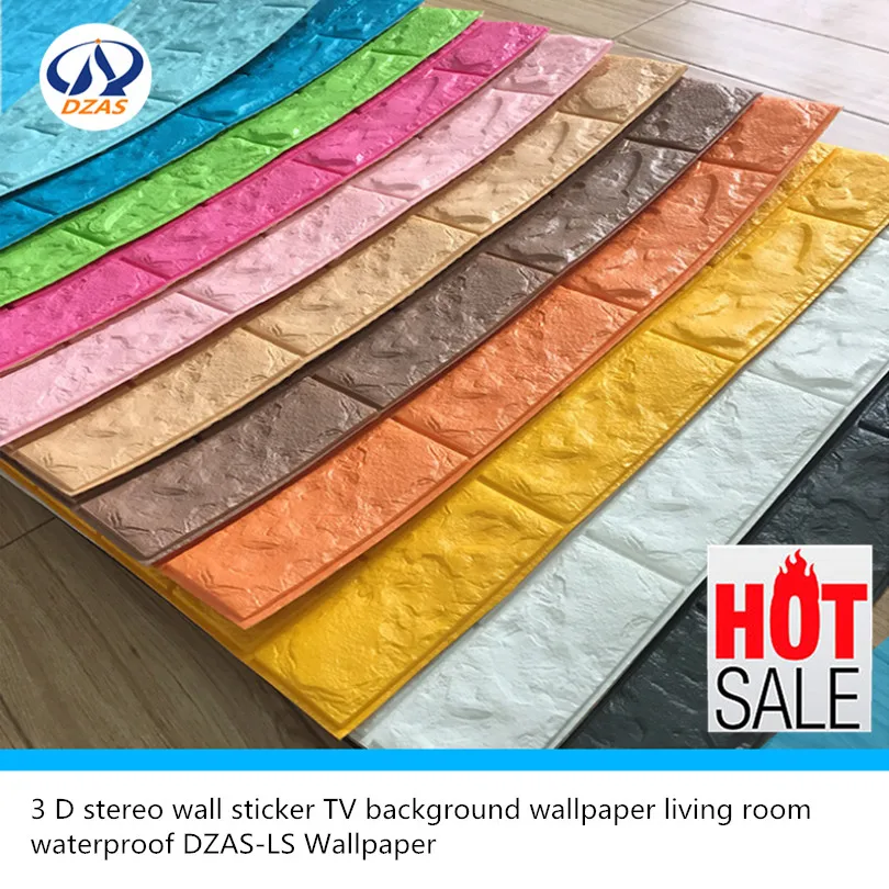 3D stereo wall sticker TV background wallpaper living room waterproof Wallpaper | Обустройство дома