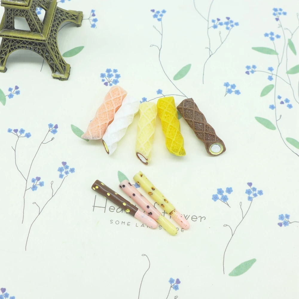 Кавайные шоколадные палочки с плоской задней частью кабошоны из смолы для