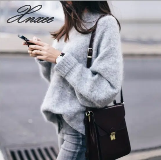 Женский свитер с капюшоном свободный уличный большого размера Осень-зима 2020 |