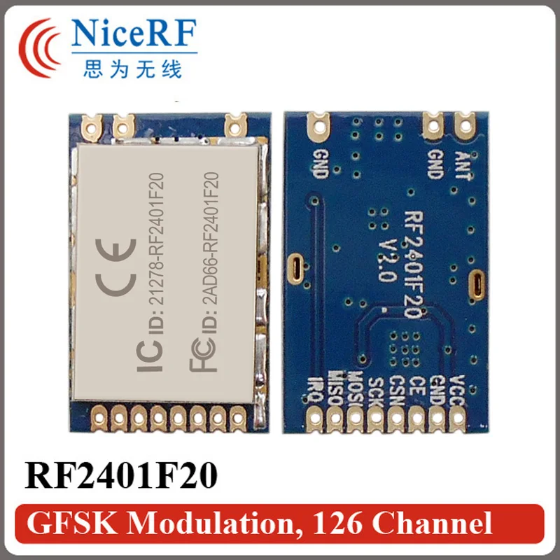 Одобрено FCC CE IC! Модуль беспроводной связи NRF24L01 + 2 4G 25 шт. RF2401F20 бесплатная