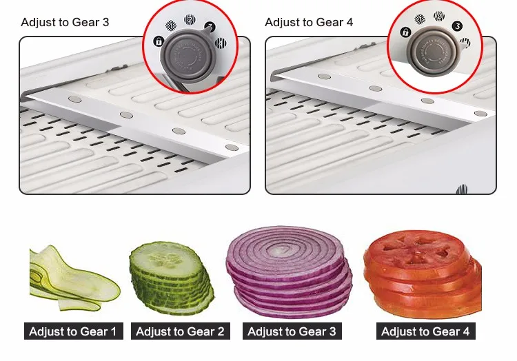 Регулируемая мандолина слайсер профессиональная Терка с 304 лезвиями из