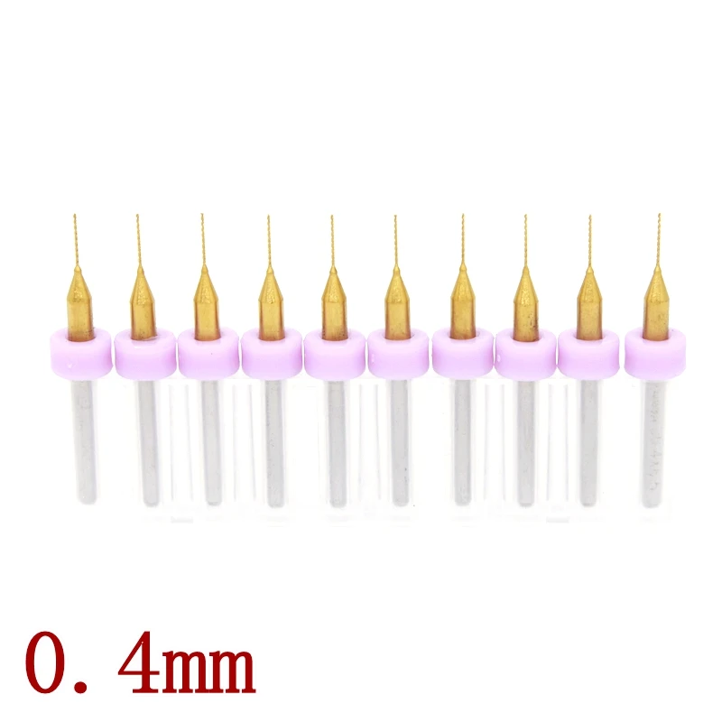 10 шт. набор сверл из карбида вольфрама с титановым покрытием 0 4 мм | Инструменты