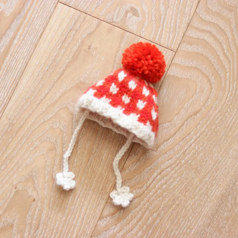 Продается комплектом! Вязаные кавайные теплые милые шапки для собак кошек