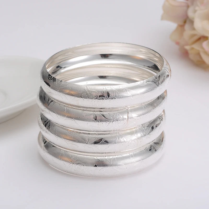 Большие золотистые/Серебристые браслеты из Дубая 1 шт.|silver bangles women|silver banglebangles women |