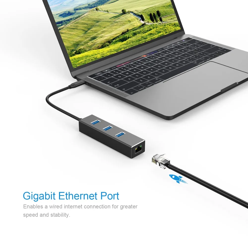 USB C Ethernet адаптер концентратор к Внешний RJ45 LAN сетевая карта гигабитный Интернет