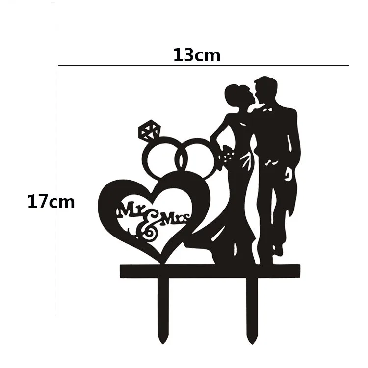 10 шт./лот кольца с бриллиантами Love Heart Mr &amp Mrs торты флаги для невесты жениха