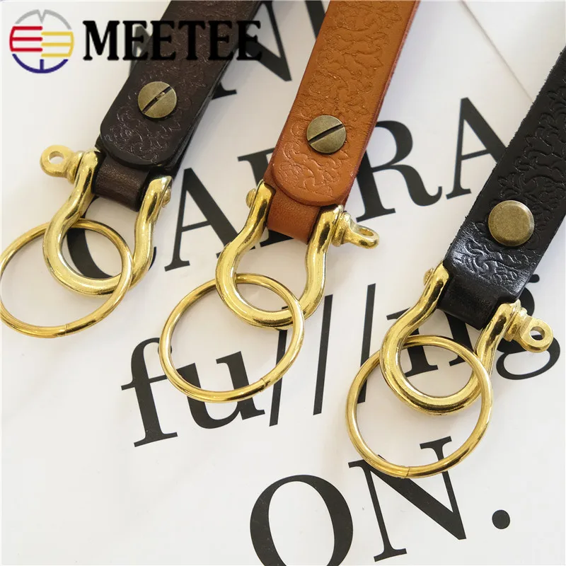 Meetee 2/4 шт. 16*18 мм ручной работы кожаные винтажные латунные подковы с