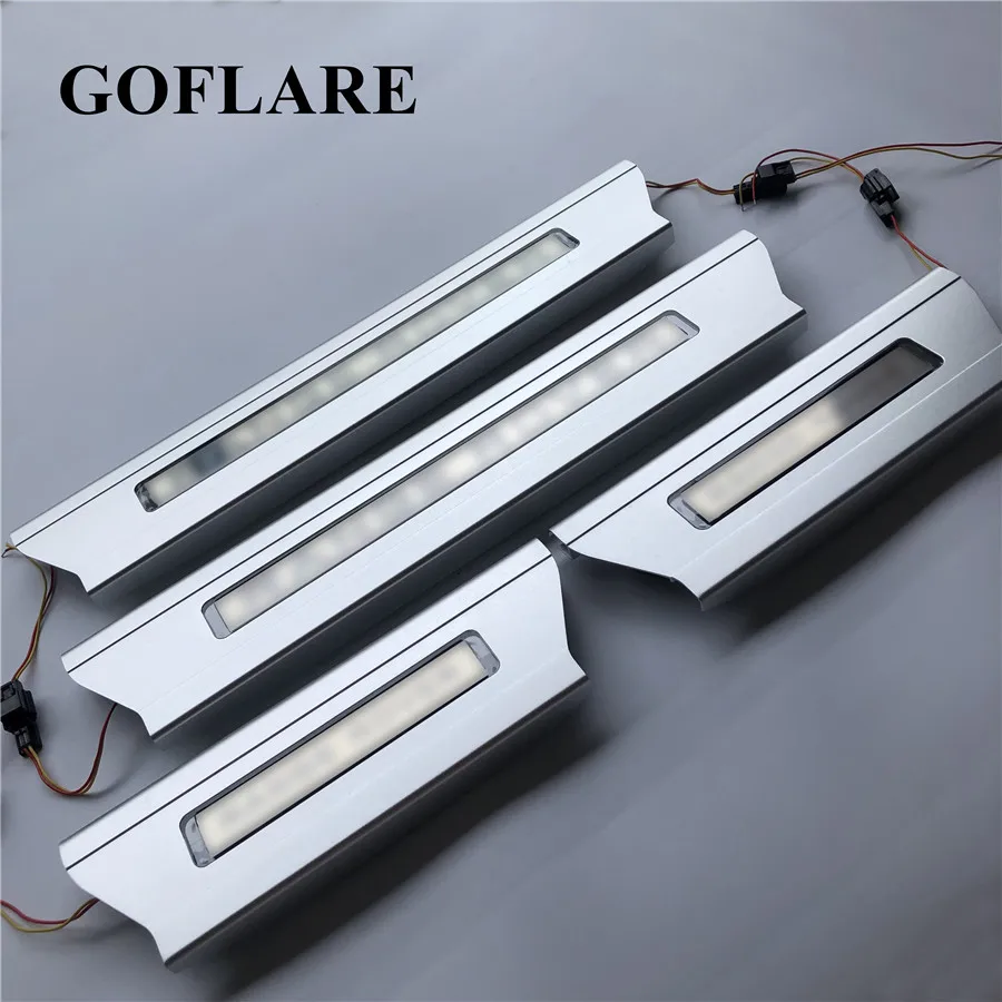 blue led light 4pcs Светодиодные Автомобильные пороги для Range Rover L405 Range Rover Sport L494- аксессуары с подсветкой пороги - Цвет: blue led light 4pcs