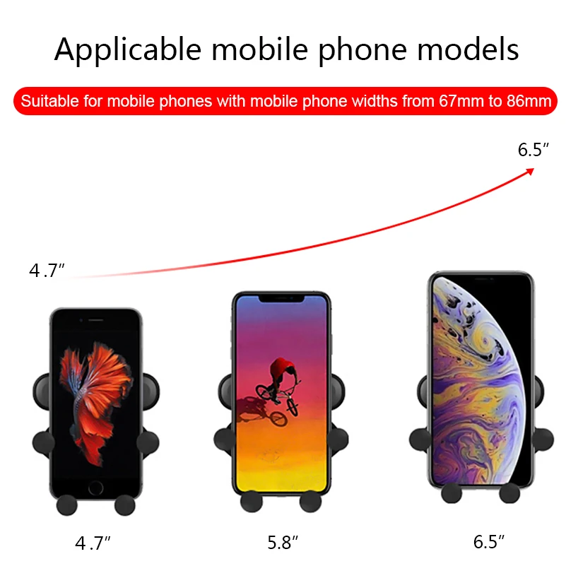Гравитационный Автомобильный держатель для телефона в автомобиле на вентиляционное отверстие крепление без магнитного держателя для мобильного телефона gps подставка для iPhone XS MAX Xiaomi Sumsung