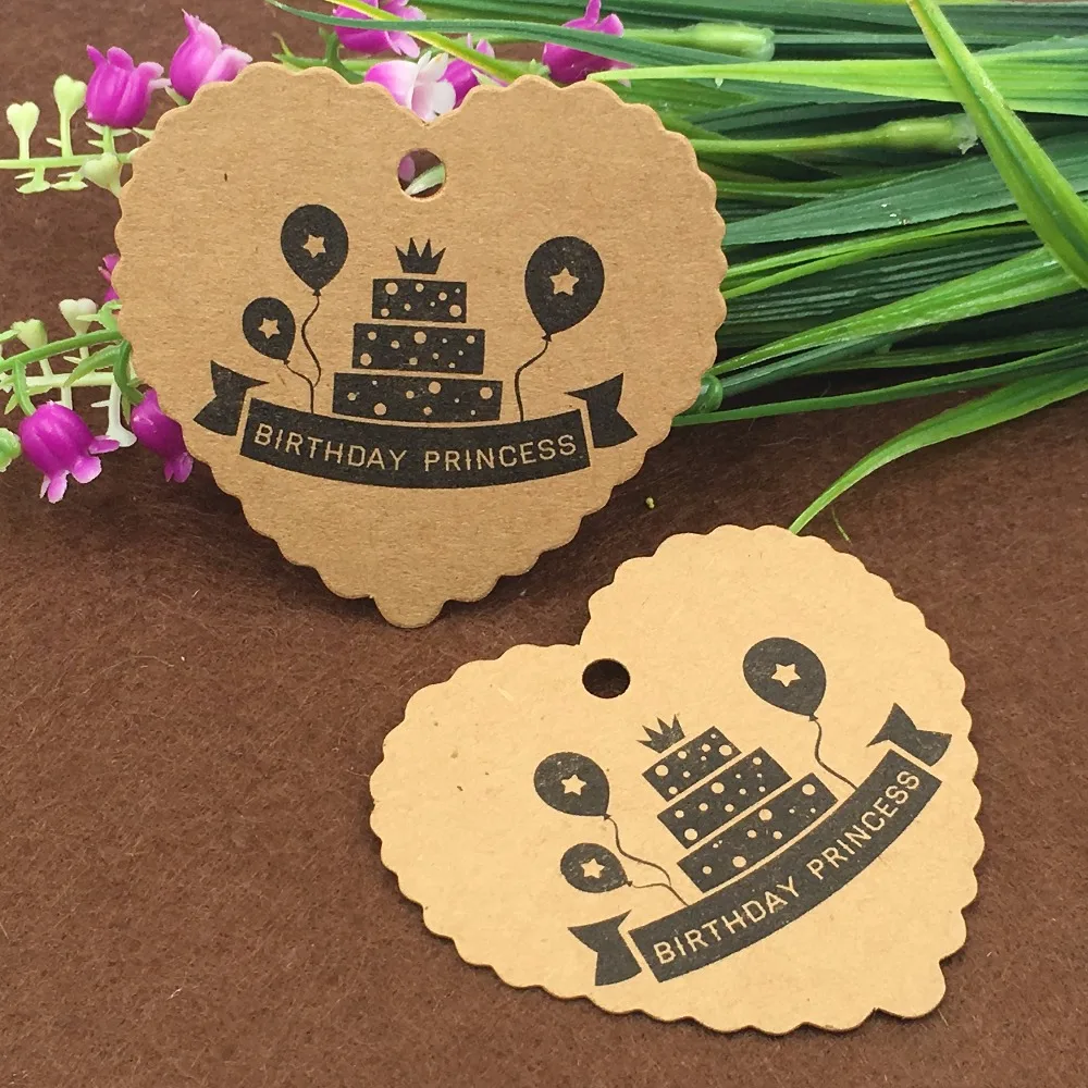 200 шт./лот с днем рождения Подарочные бумажные карточки ручной работы свадебные