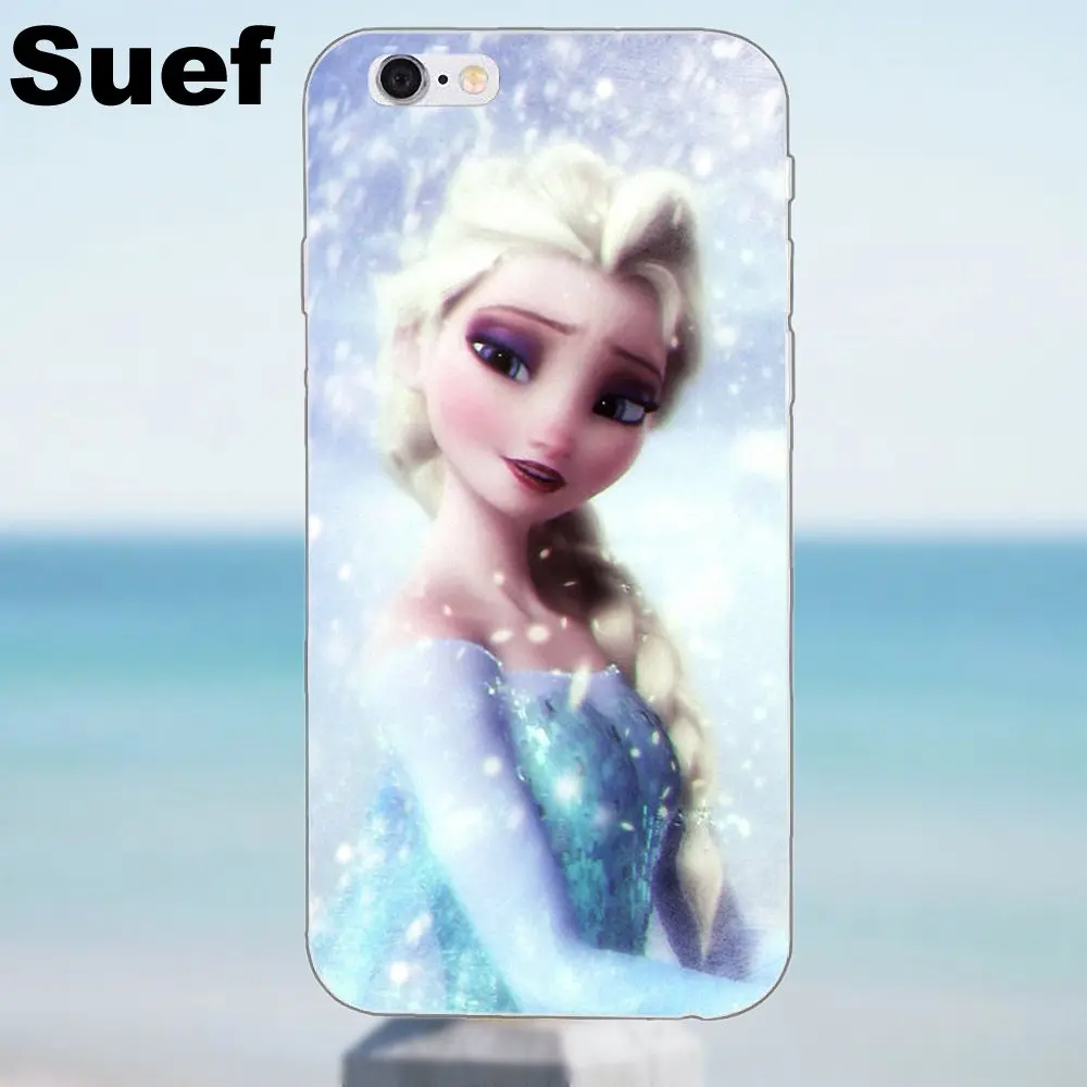 as picture Суэф для iPhone X 4 4S 5 5S 5C SE, 6, 6 S, 7, 8 Plus Galaxy J1 J3 J5 J7 A3 A5 мягкий чехол для телефона из ТПУ с принтом "чехол Coque «Принцесса Эльза» - Цвет: as picture