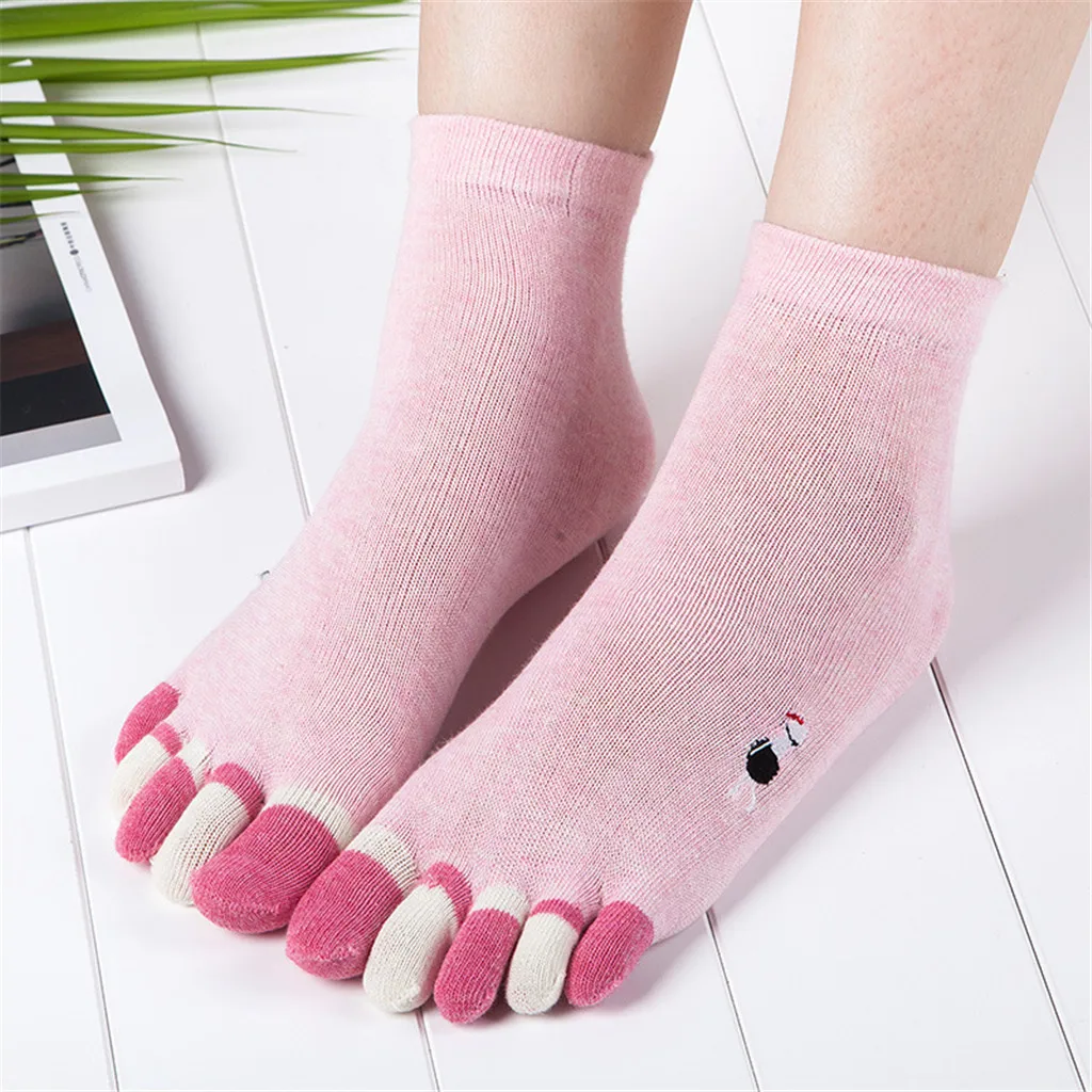 Лидер продаж милые и забавные детские носки для девочек со смайликом с пятью