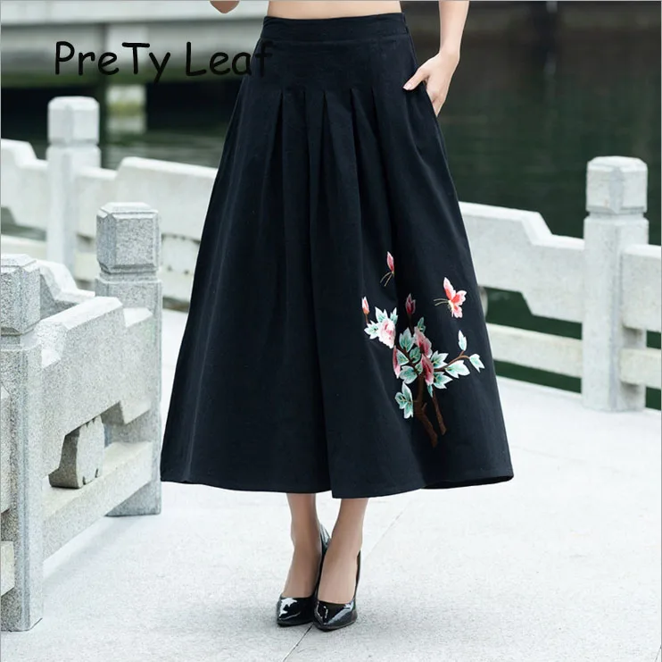 Весенняя Этническая юбка с вышивкой 2019 | Женская одежда