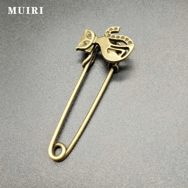 Медь прекрасный кот Для женщин брошь безопасности свитер Pin металла изысканный