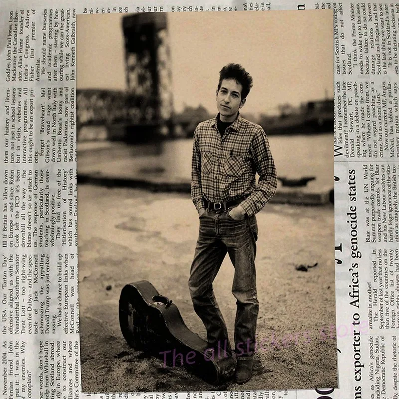 Постер Боба Дилана. Крафт бумага декоративная живопись плакаты народным поэтом