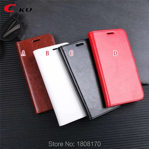Сумка из кожи C-Ku Crazy Horse Wallet для HTC Desire 12 Plus Essential Phone PH-1 Wiko View 2 Pro с отделением для фотографий и подставкой для телефона 100шт.
