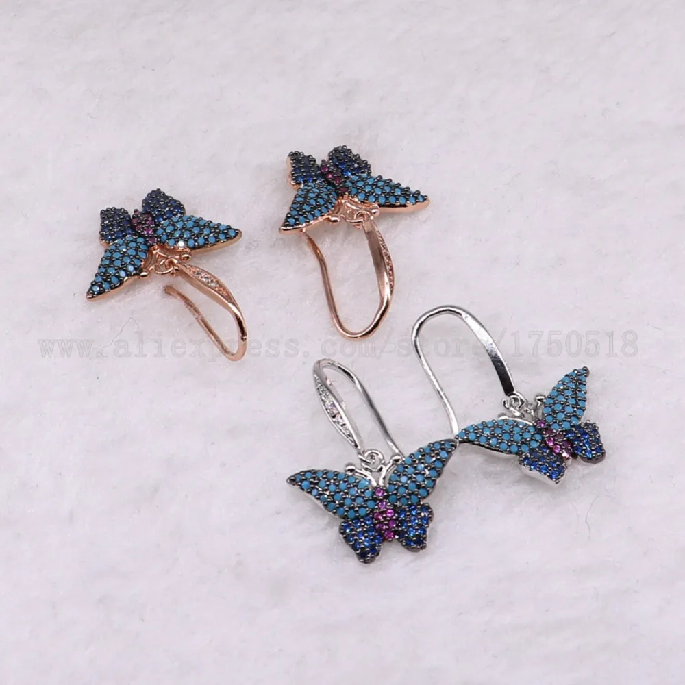 5 pairs tiny butterfly earrings colorful Insects fly Bee hook for lady insect bugs jewelry Earrings 3231 | Украшения и аксессуары