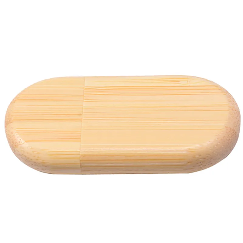 SHANDIAN модный овальная деревянная желчь+ флип-бокс USB флеш-накопитель USB 2,0 4 ГБ 16 ГБ 32 ГБ 64 Гб внешний накопитель диск памяти - Цвет: bamboo usb