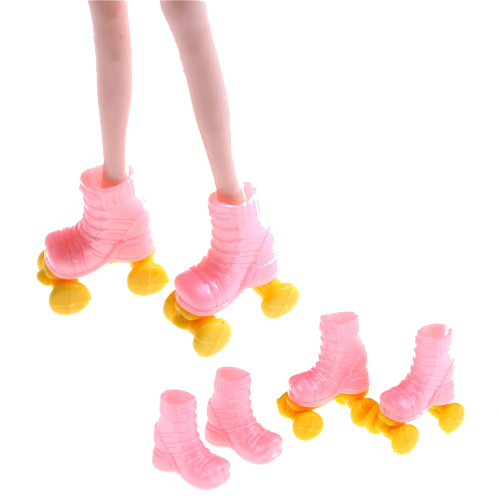 2 пары игрушки для девочек роликовые куклы аксессуары подарок детей коньки кукол