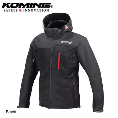 KOMINE японская оригинальная мужская летняя мотоциклетная куртка Мужская дышащая анти-осенняя мотоциклетная куртка защитная куртка для езды на гонок 3XL - Цвет: Black