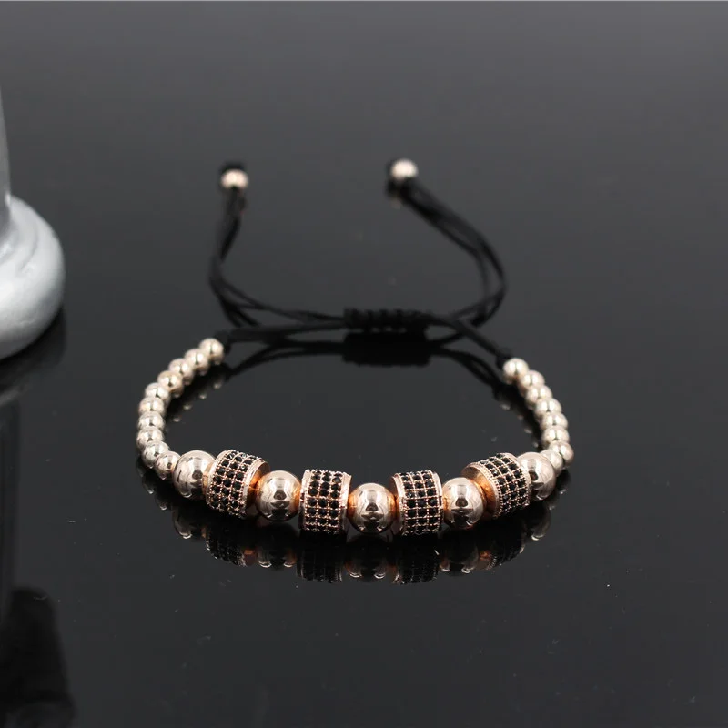 Модные Anil arjandas MACRAME ткань круглый трубчатый браслет Для мужчин штаны золотого цвета Цвет микро проложить циркониевые Бусы Браслеты с подвесками плетеный браслет ювелирные изделия