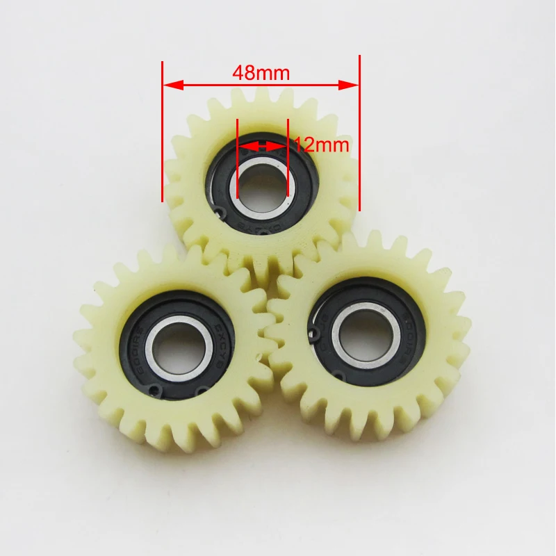 

22 Teeth Nylon Gear With bearings 6001 fit 48V 750W Unite Brushless Motor 1418ZXF Electric Scooter