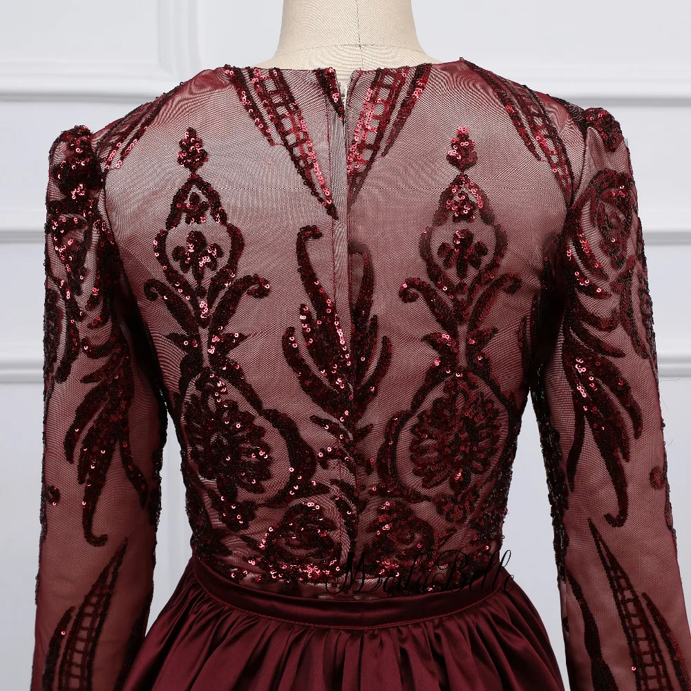 

modabelle Burgundy Saudi Arabia Evening Dresses With Detachable Train Abend Kleider Plus Size Dress Evening Vestidos Noche Mujer