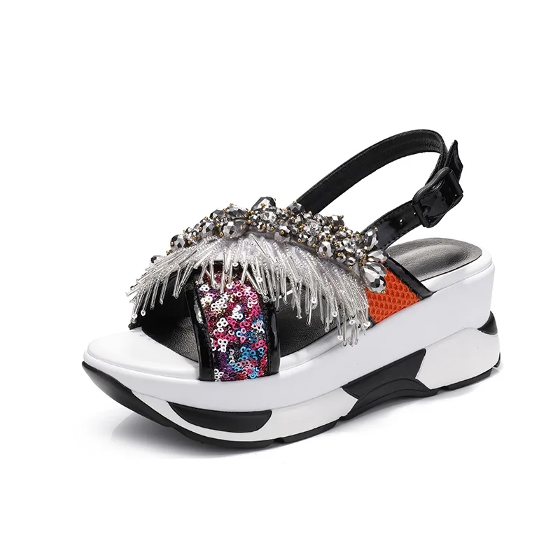 Новые сандалии mujer 2019 zomer schoenen dames дизайнерские женские роскошные на платформе |