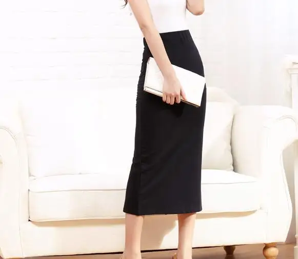 Женская длинная юбка-карандаш по индивидуальному заказу макси-юбка с разрезом