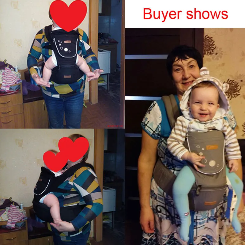 Эргономичный рюкзак переноска для детей с капюшоном удобный детский кенгуру