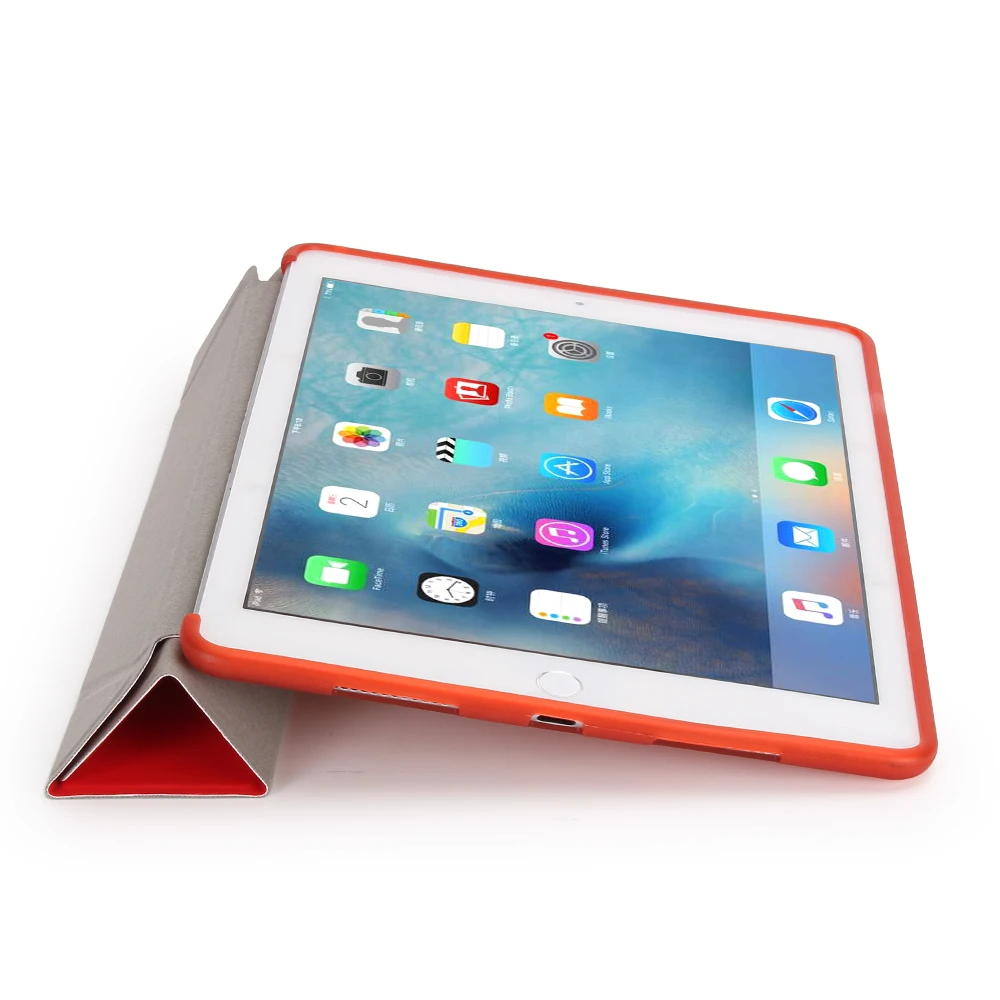 Для iPad Pro 9,7 чехол из искусственной кожи ТПУ Мягкая задняя крышка для iPad Pro 9,7 A1673 A1674 A1675 ультра тонкий флип-чехол Smart Cover